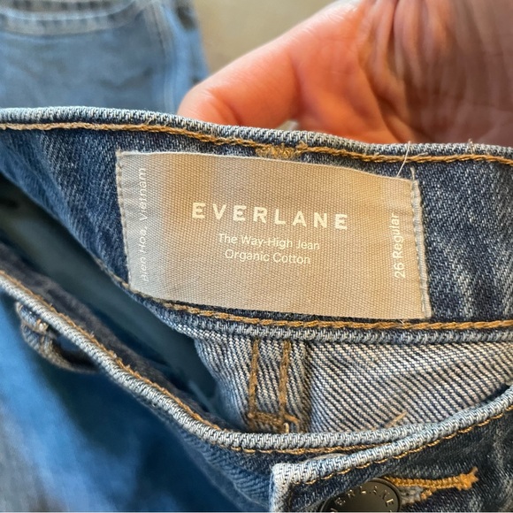 Everlane Way High Button Fly Jean in California Blue - Picture 9 of 13